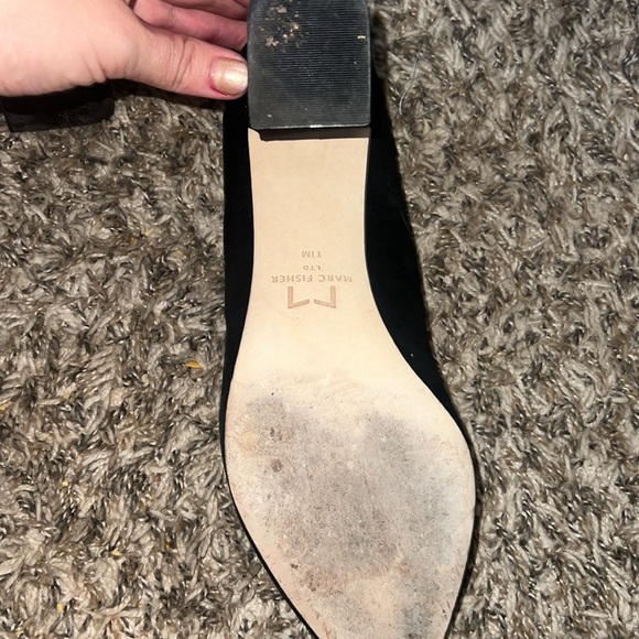 Black Mark Fisher pointed toe block heel size 11 - Picture 7 of 12